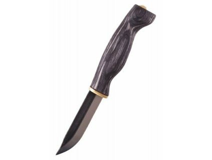 WOOD JEWEL WJ23BLACK lovecký nôž 8,5 cm, čierna, drevo, kožené puzdro