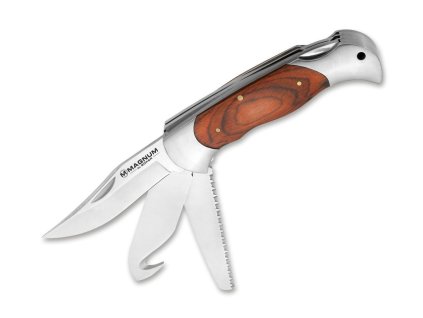 Magnum 01MB136 Classic Hunter lovecký multifunkčný nôž 3 čepele, 9 cm, drevo