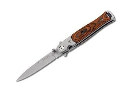 Magnum 01YA101 Stiletto vreckový nôž 8,3 cm, drevo Pakka