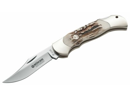 Böker Manufaktur Solingen 113004ST Optima Stag vreckový nôž 9 cm, paroh