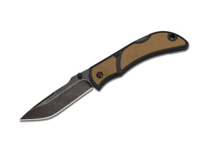 Outdoor Edge 01OE082 Chasm vreckový nôž 8,4 cm, čierno-hnedá, TPR