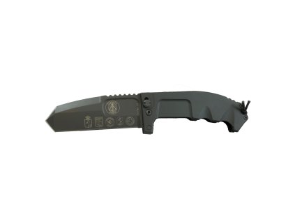 Extrema Ratio 04.1000.0141/BLK-G RAO AVIO GREEN vreckový nôž na prežitie 11,5 cm, zelená, hliník