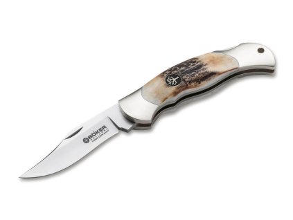 Böker Manufaktur Solingen 111910 Junior Scout Stag zatvárací vreckový nôž 7 cm, jelení paroh