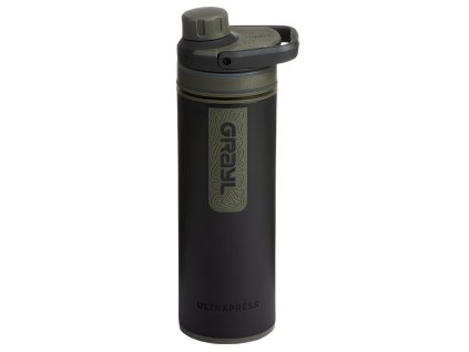 500-CMP GRAYL UltraPress Filtračná fľaša - Camp Black, čierno-zelená