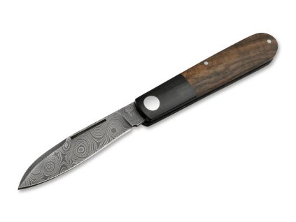 Böker Manufaktur Solingen 117942DAM Barlow Prime Tirpitz-Damascus damaškový nôž 6,9cm, micarta,orech