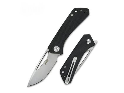 Kubey KU331A Thalia Black vreckový nôž 8,3 cm, čierna, G10, spona