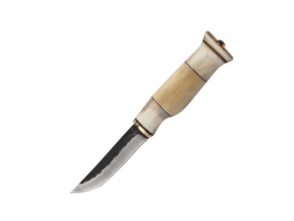 WOOD JEWEL WJ23LUU9,5 Bone lovecký nôž 9,5 cm, drevo, paroh, mosadz, kožené puzdro