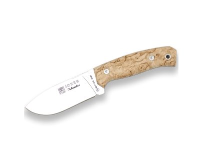 JOKER CL59 Montes vonkajší nôž 10,5 cm, drevo kučeravej brezy, kožené puzdro