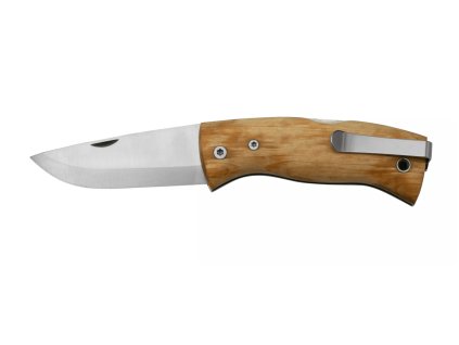 Helle HE-200657 Nipa všestranný vreckový nôž 7 cm, drevo kučeravej brezy
