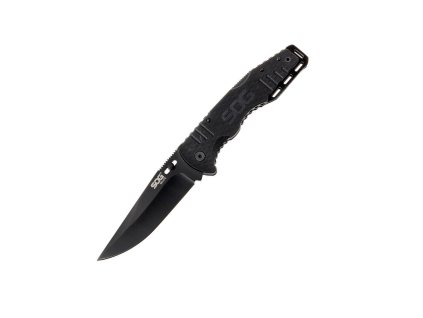 SOG-FF11-CP SALUTE - BLACK vreckový nôž 9,4 cm, čierna, G10