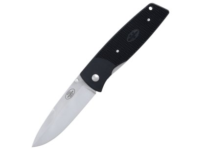 Fällkniven PXLx vreckový nôž 8,8 cm, Satin, čierna, Grilon plast