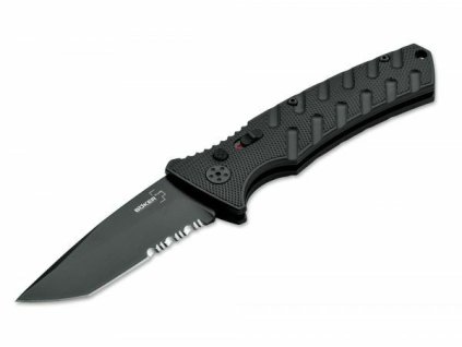 Böker Plus 01BO401 Strike Tanto All Black automatický nôž 8,5 cm, čierna, oceľ, hliník