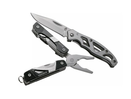 Gerber 31-003205 Vise + Mini-Paraframe multifunkčné kliešte (10 funkcií) a malý vreckový nôž 5,6 cm