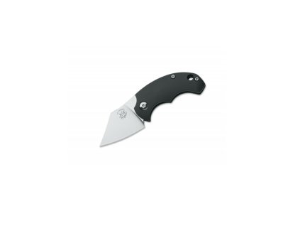 FOX Knives FX-519 Drago Piemontes malý vreckový nôž 4,5 cm, čierna, G10, bez poistky, kožené puzdro