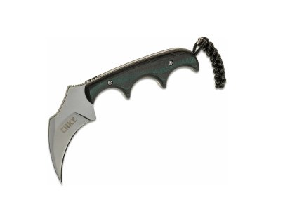 CRKT CR-2389 KERAMIN™ Green/Black nôž na krk 5,9 cm, čierno-zelená, Micarta, puzdro polypropylén