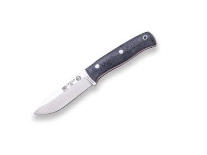 JOKER CM111 LYNX lovecký vonkajší nôž 10,5 cm, čierna, Micarta, kožené puzdro, paracord 2m