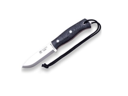 JOKER CM-122 EMBER vonkajší nôž 10,5 cm, čierna, Micarta, kožené puzdro