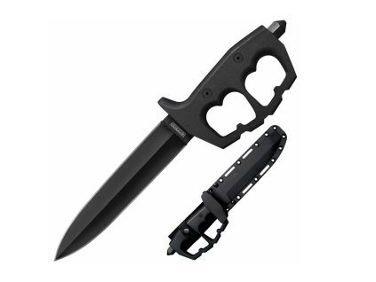 Cold Steel 80NTP Chaos Double Edge taktický nôž 19cm, celočierny, hliník, uhlíková oceľ, Secure Ex
