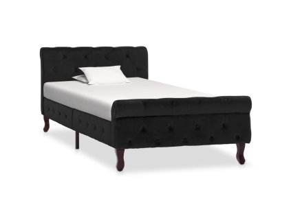 Multidom Posteľný rám, čierny, zamat 90x200 cm