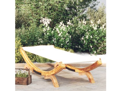 Multidom Vonkajšia posteľ 100x188,5x44 cm ohýbaný masív krémová