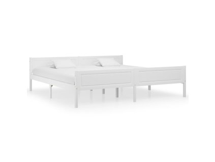 Multidom Posteľný rám borovicový masív biely 200x200 cm