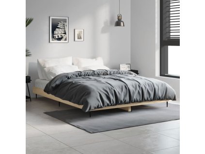 Multidom Posteľný rám bez matraca dub sonoma 140x190 cm kompozitné drevo
