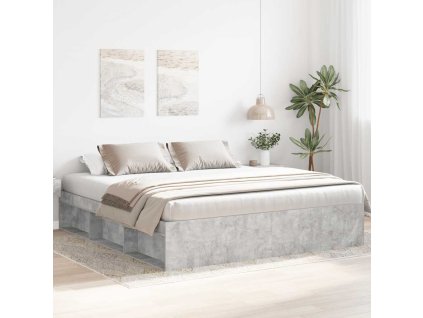 Multidom Posteľný rám betónovo sivý 200x200 cm