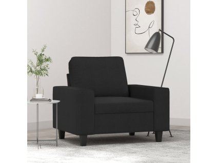 Multidom Jednomiestna pohovka, čierna 60 cm, látka