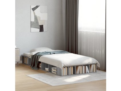 Multidom Posteľný rám sivý dub sonoma 75x190 cm kompozitné drevo