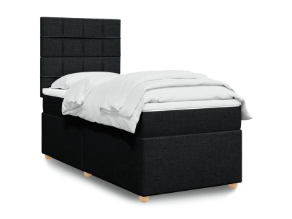 Multidom Posteľný rám boxspring s matracom čierny 80x200 cm látka