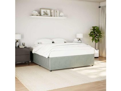 Multidom Posteľ bez matraca bledosivý 180x200 cm zamat