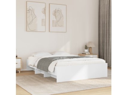 Multidom Posteľný rám biely 140x190 cm kompozitné drevo