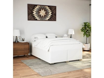 Multidom Posteľný rám biely 140x190 cm umelá koža