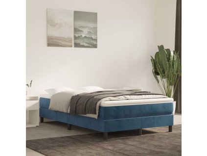 Multidom Matrac s taštičkovými pružinami tmavomodrá 120x210x20 cm zamat