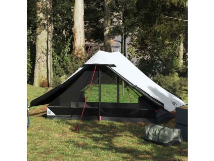 Multidom Kempingový stan, 2 osoby, biely, zatemňovacia látka, vodoodolný