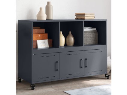 Multidom Komoda antracitová 100,5x39x72 cm oceľ