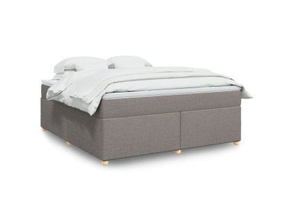 Multidom Posteľný rám boxspring s matracom sivohned 180x200 cm látka