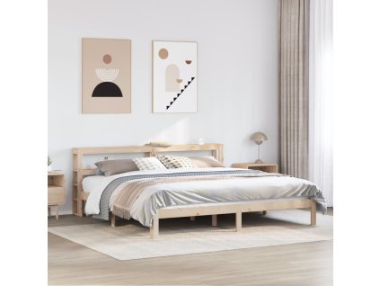 Multidom Posteľný rám s čelom 180x200 cm borovicový masív