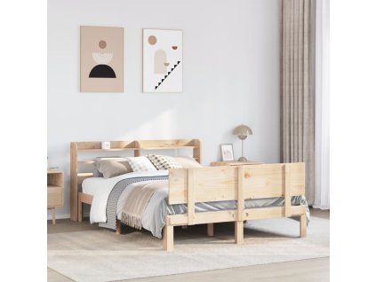 Multidom Posteľný rám s čelom 140x190 cm borovicový masív