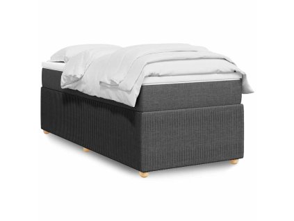 Multidom Posteľný rám boxsping s matracom tmavosivý 80x200 cm látka