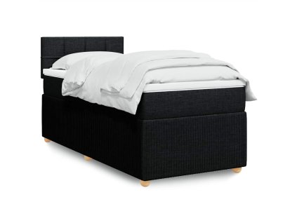 Multidom Posteľný rám boxspring s matracom čierny 80x200 cm látka