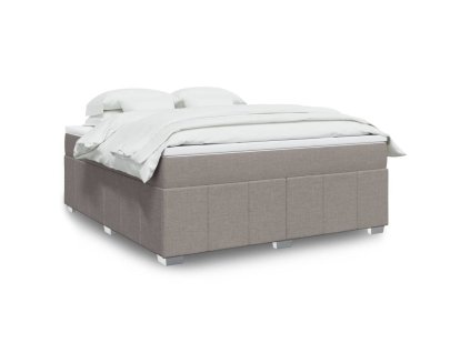 Multidom Posteľný rám boxspring s matracom sivohned 180x200 cm látka