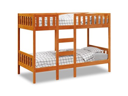 Multidom Poschodová posteľ voskovo hnedá 90x190 cm borovicový masív