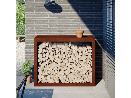 Multidom Regál na krbové drevo Oceľ odolná voči poveternostným vplyvom