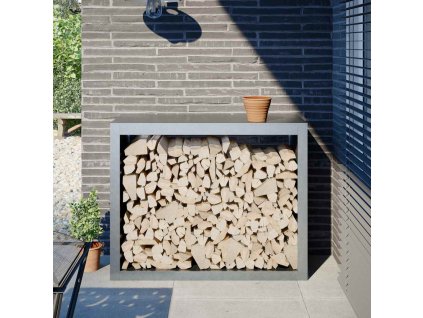 Multidom Regál na krbové drevo 100x40x80 cm, pozinkovaná oceľ