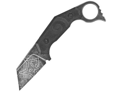 FOX Knives FX-652 TOA Wihongi taktický nôž - karambit 7,5 cm, celočierny, G10, puzdro Kydex