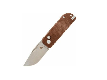 Fox Knives BF-758 MIB BLACK NU-BOWIE vreckový nôž 6 cm, Stonewash, hnedá, Micarta