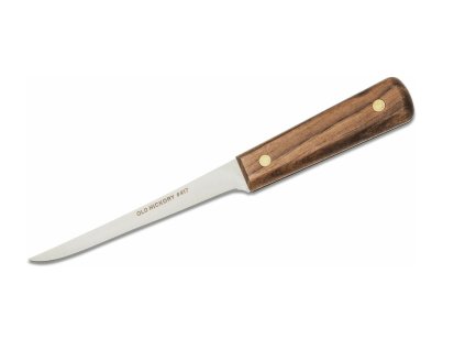 ONTARIO ON1275 OH-O Filet filetovací lovecký nôž 16 cm, tvrdé drevo, kožené puzdro