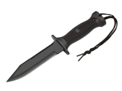 ONTARIO 02ON6141 MK3 Navy Knife taktický nôž 16,5cm, celočierny, syntetika, plastové puzdro