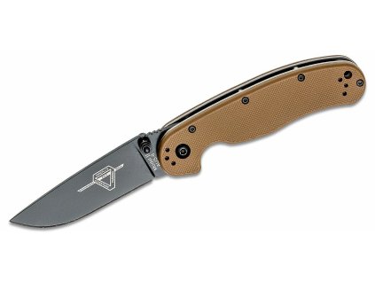 ONTARIO ON8861CB RAT II Coyote/Black vreckový nôž 7,6 cm, čierna, hnedá, nylon